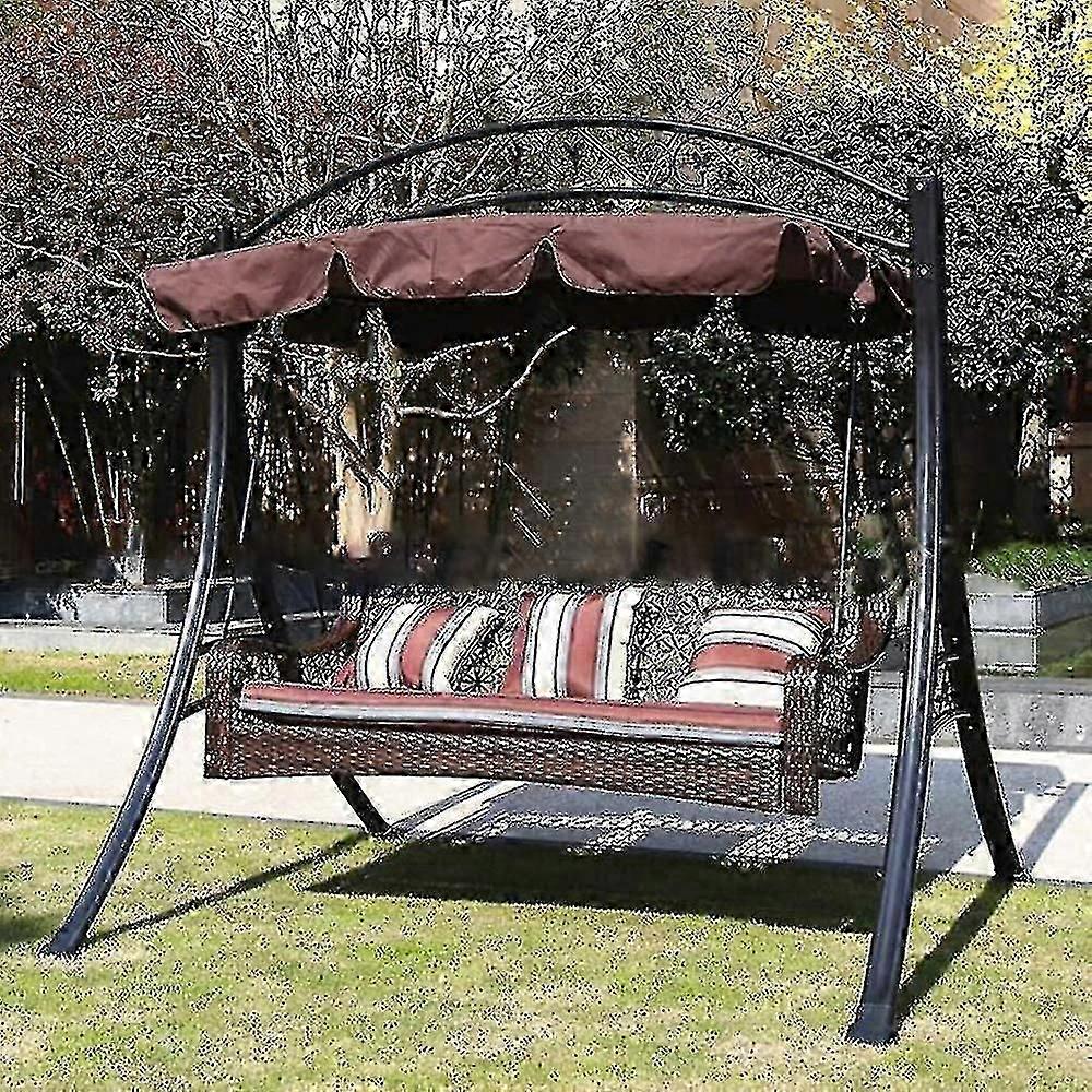 مظلة أرجوحة خارجية Dyfrio ، استبدال مظلة أرجوحة مقاومة للماء 2 مقعد - حقيبة غطاء أرجوحة الفناء بظل الشمس للحديقة ، غطاء أرجوحة للكراسي (142 سم 120 سم