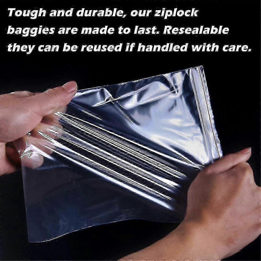 100-Συσκευασία βαρέως τύπου Clear Poly Ziplock Bags Επανασφραγιζόμενη πλαστική λύση αποθήκευσης
