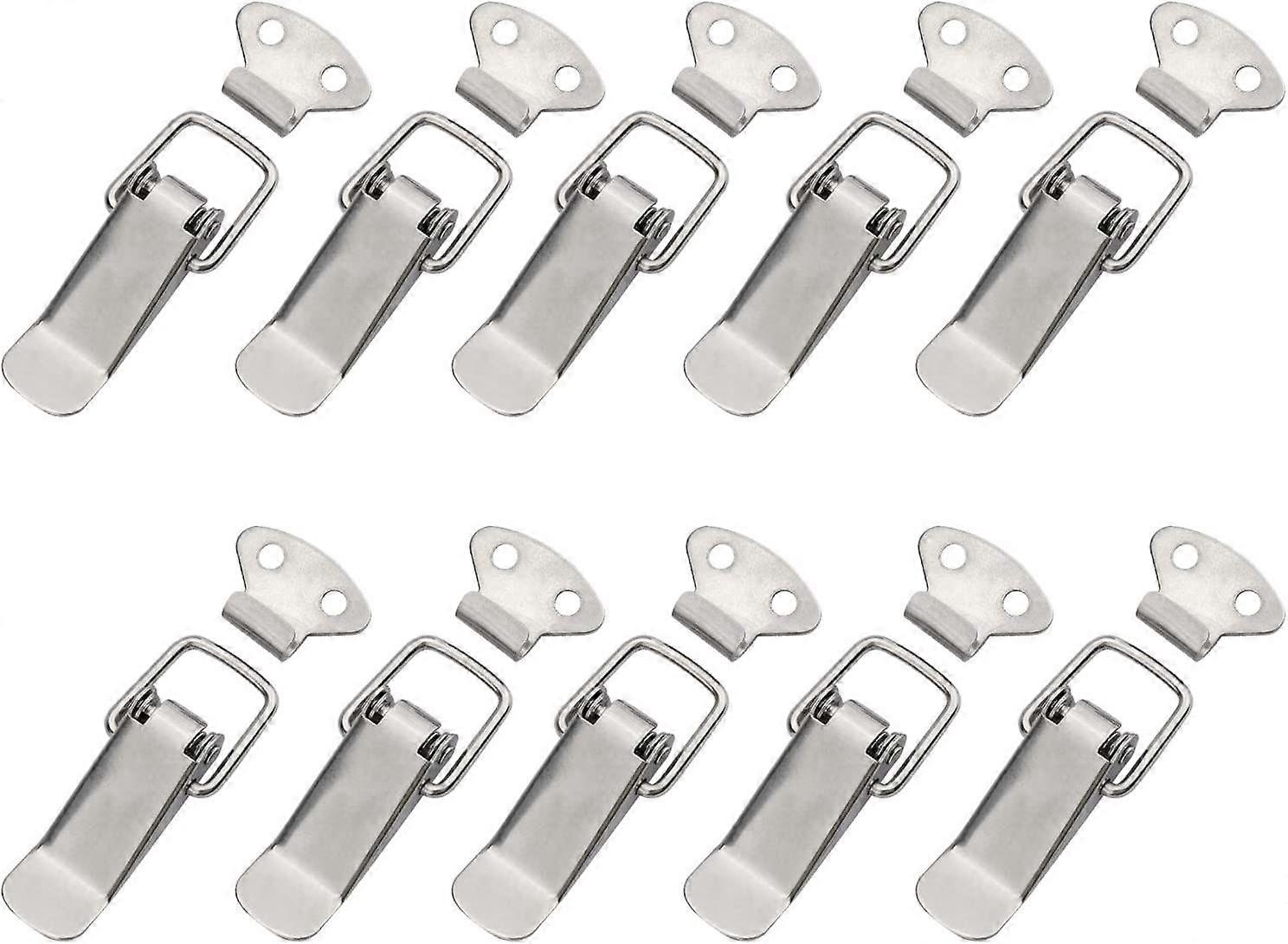 Toggle Latch Hasp - Duckbill Cabinet Fastener (Silver, 10pcs)
