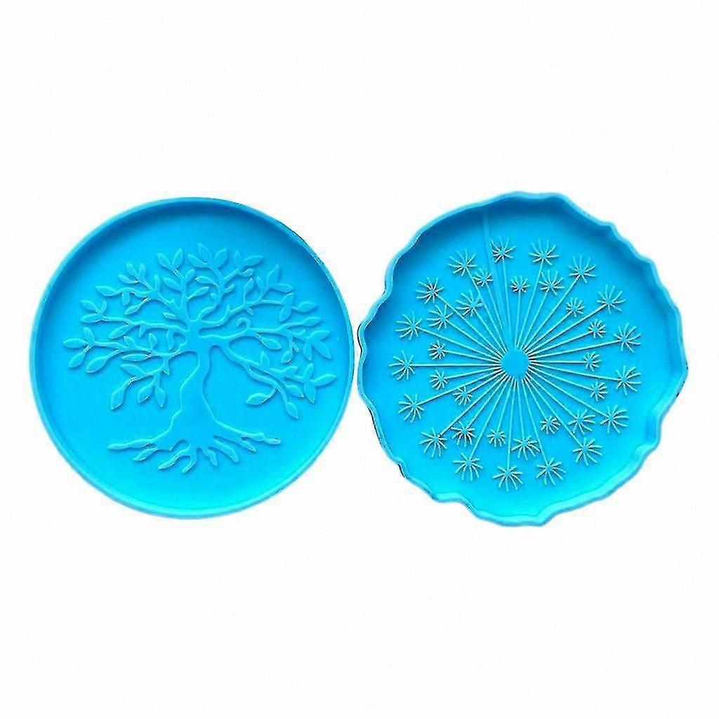 Epoxy Resin Casting Molds for Dandelion Life Tree Mirror Coaster Craft Projects