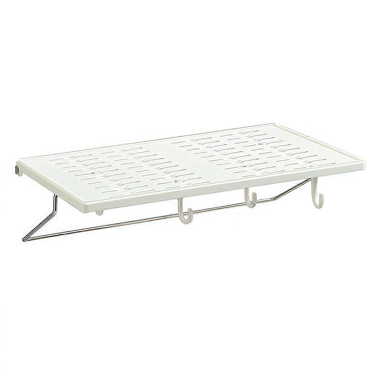 1 x Nodrill shower shelf, spacesaving bathroom shelf, easy installation, dimensions: 32 x 20.5 x 10 cm (white).