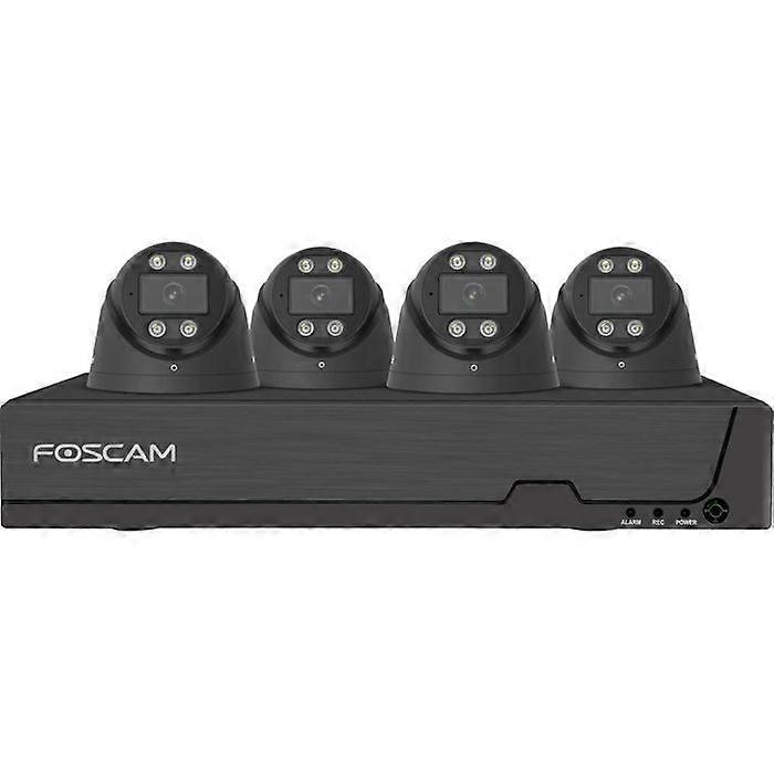 Foscam FNA108E-T4-2T black Ethernet IP set for surveillance camera 8 channels with 4 cameras 3840 x 2160 pixels