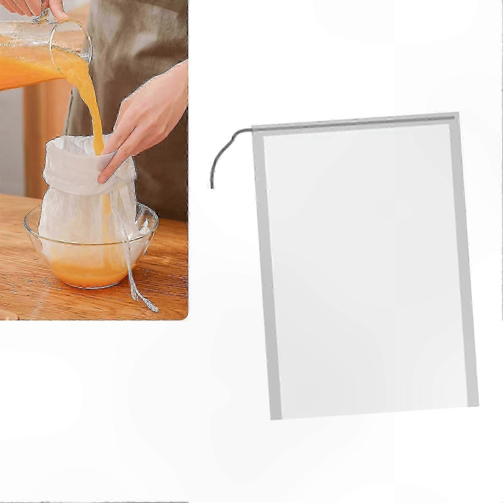 Reusable Nylon Straining Bags, 2-Pack Fine Mesh for Soy Milk, High Density 100 Mesh Filters