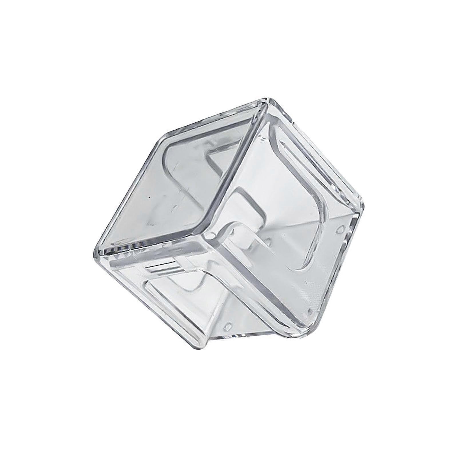 Pool Chalk Box Pool Table Accessories Stylish Cube Shape Acrylic Pool Cue Storage, Nine Ball Clear Acrylic Cue Box, Powder Box