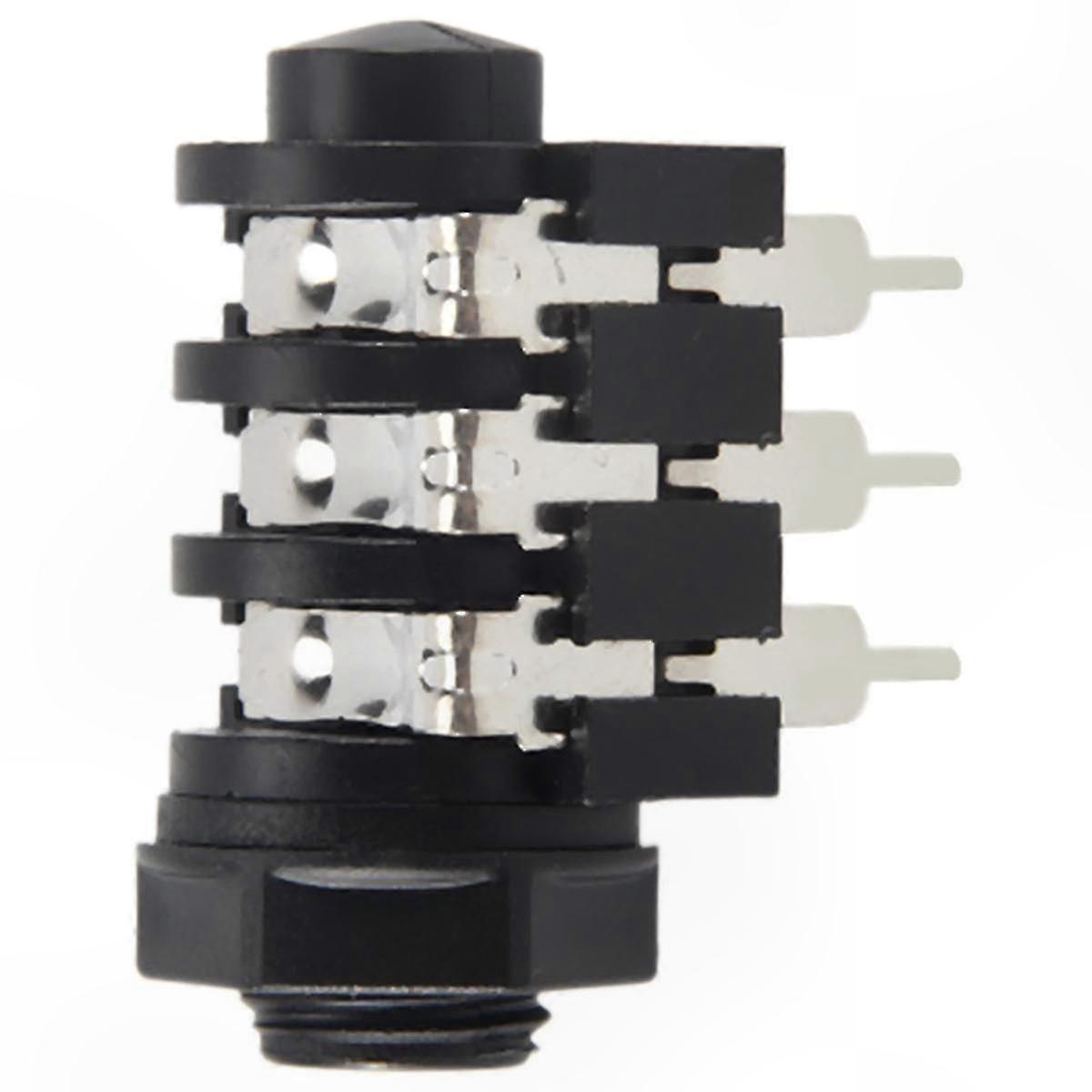 6.5mm Stereo Audio Jack Socket with 6 Pin for PCB Panel Mount