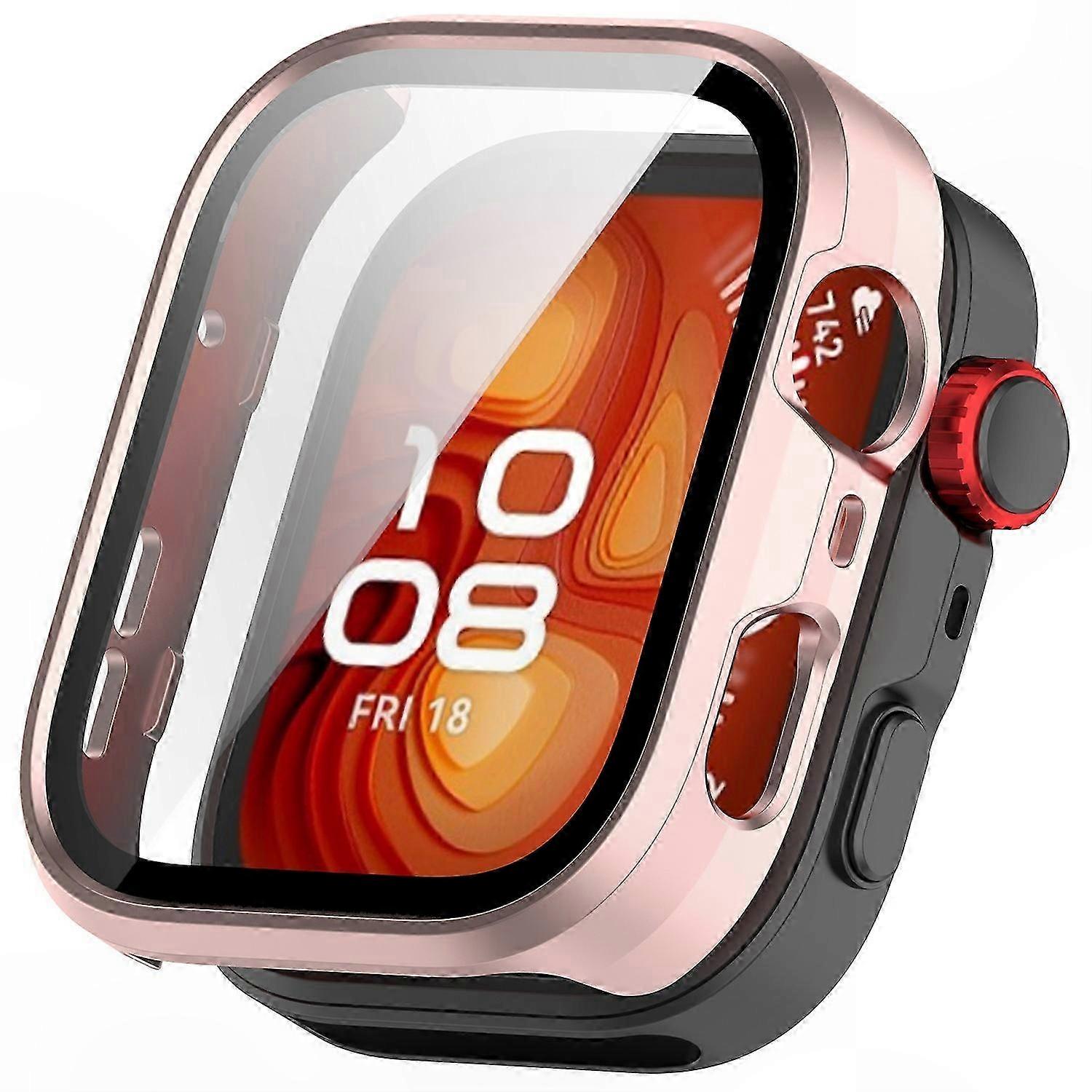Protective Case for Smartwatch with PC Frame and Tempered Glass Screen Protector