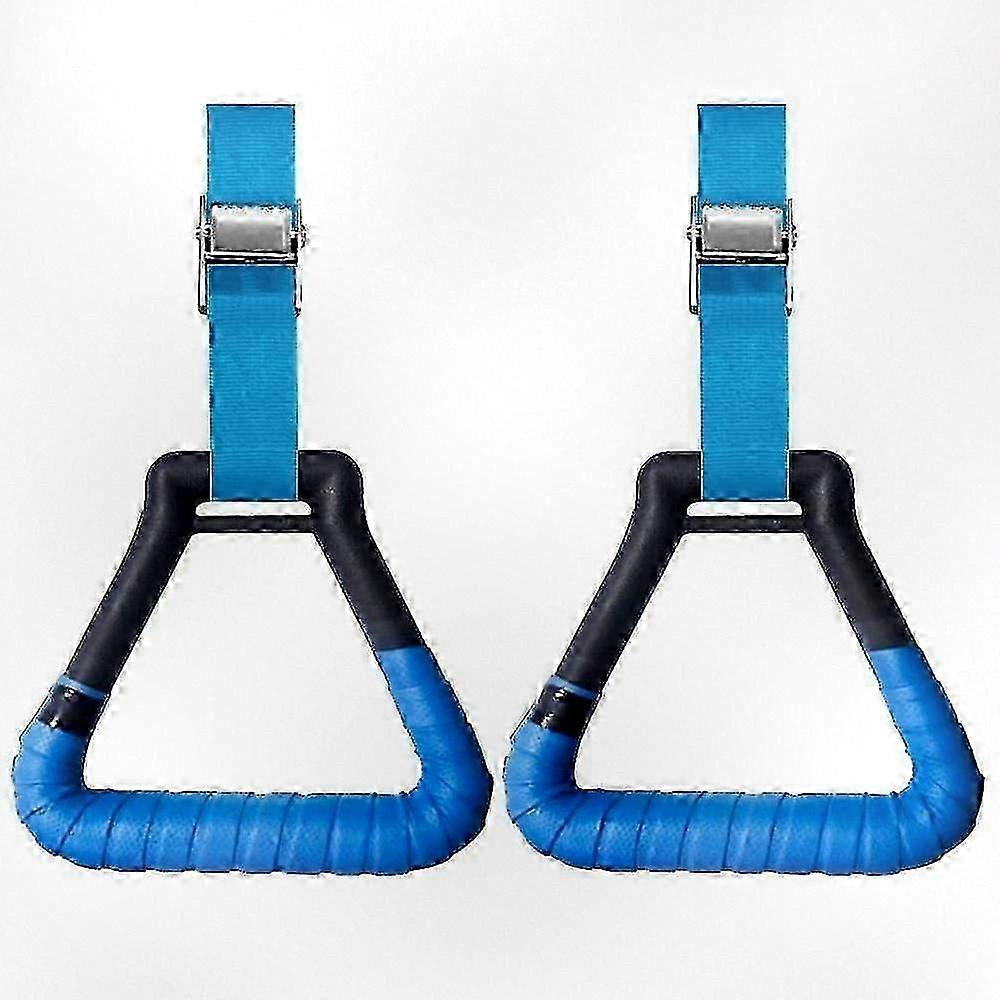 2 Pieces Adjustable Gymnastic Rings with Non-slip Straps for Professional Training