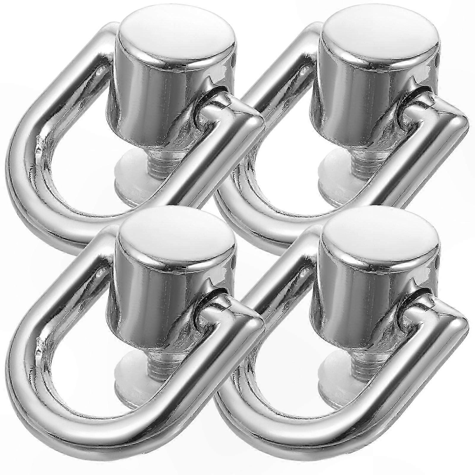 D-Shaped Zinc Alloy Rotatable Rings for Backpacks and Purses, 4-Pack Multi-Function Accessories
