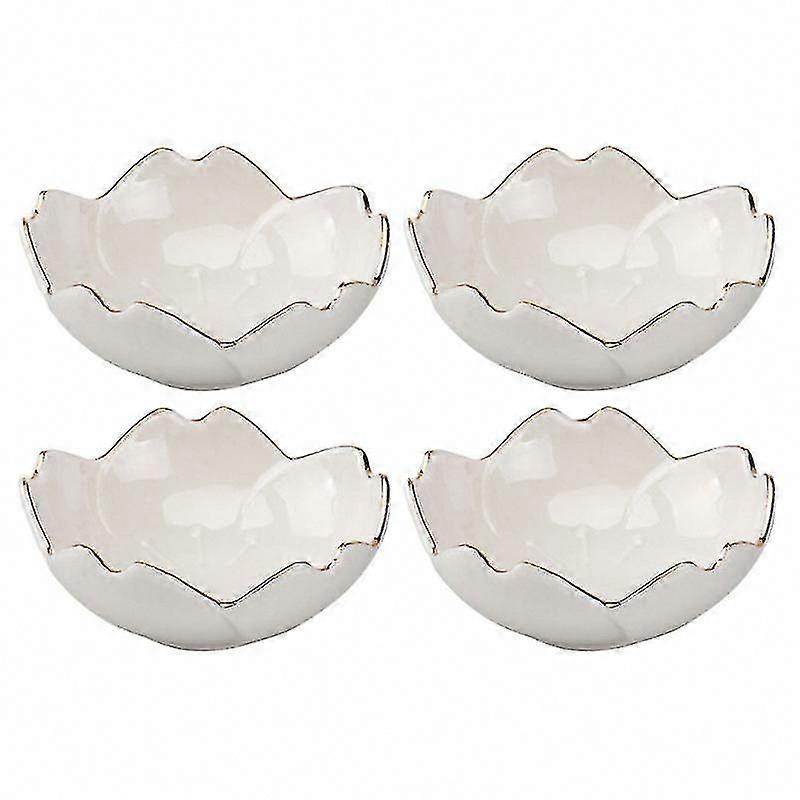 4pcs Ceramic Condiment Dish for Serving Sauces and Dips