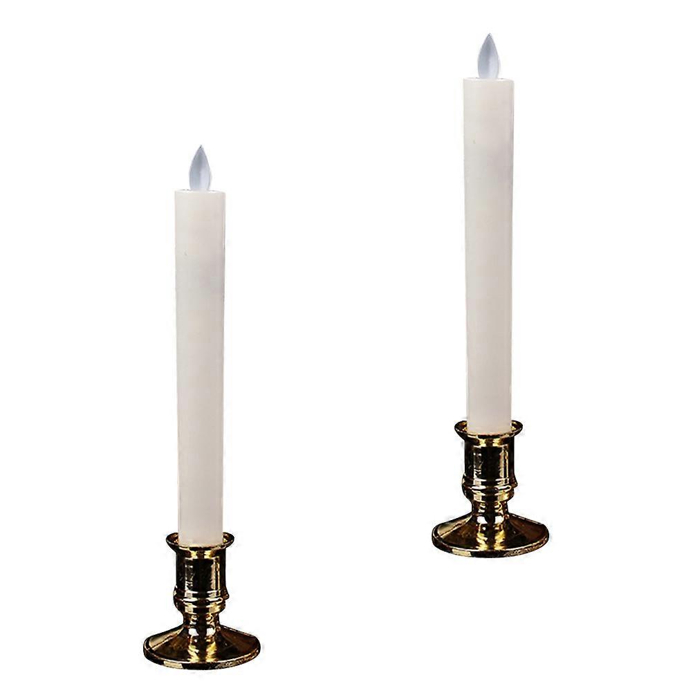 Electric Candles Simulation Swing Candle Lamps for Home Restaurant Cafe Assorted Color Fireproof 2 Pairs