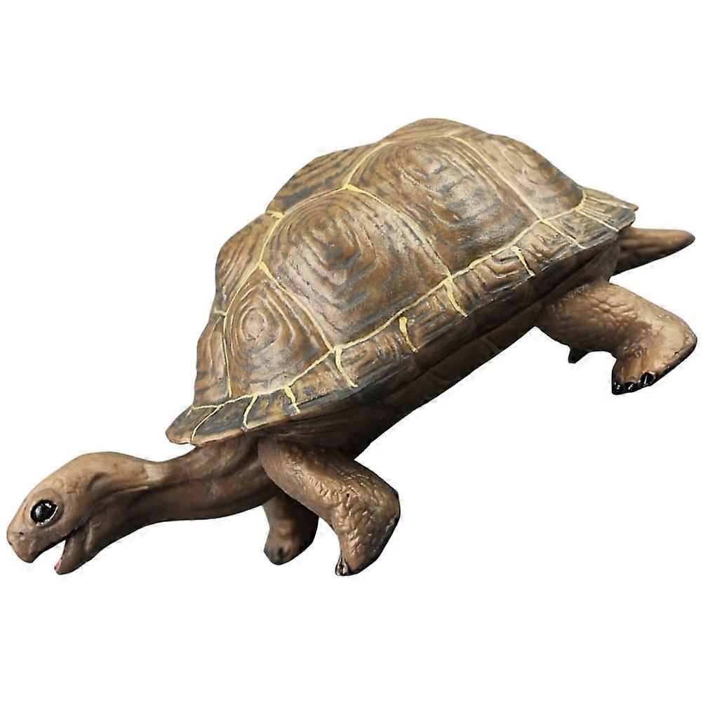 Turtle Figurine Brown Plastic Ocean Animals Toy with Durable PVC for Decor and Imagination Boost