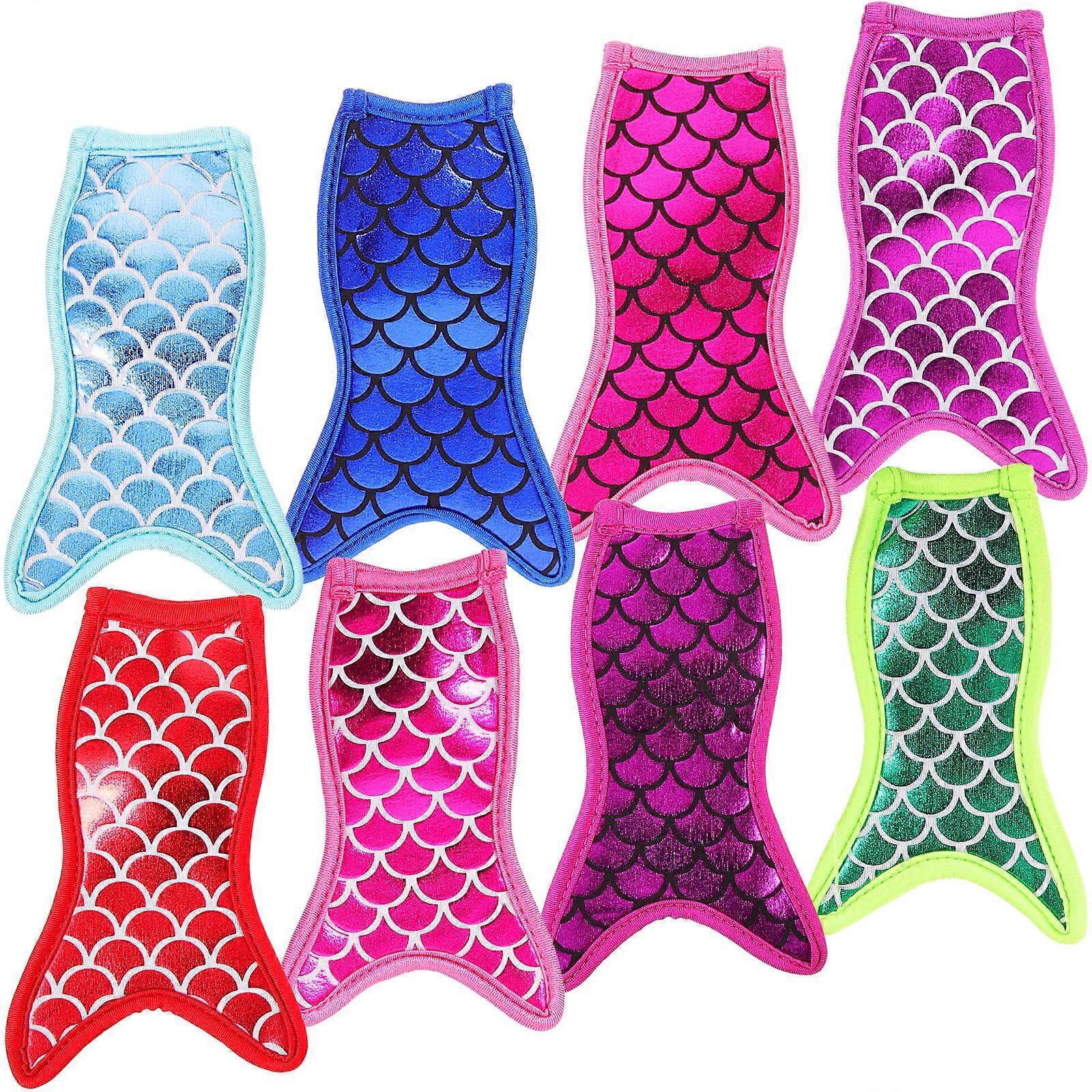 Popsicles Holder Mermaid Style Ice-Pops Parties Rubber Polyester Cold Insulation 8Pcs