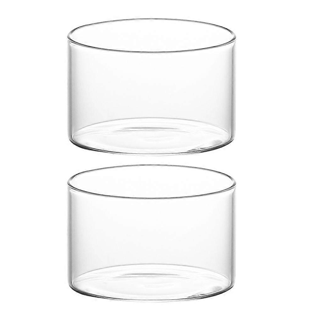 2Pcs Household Pudding Cups Multi-function Ice Cream Cups Transparent Yogurt Cups