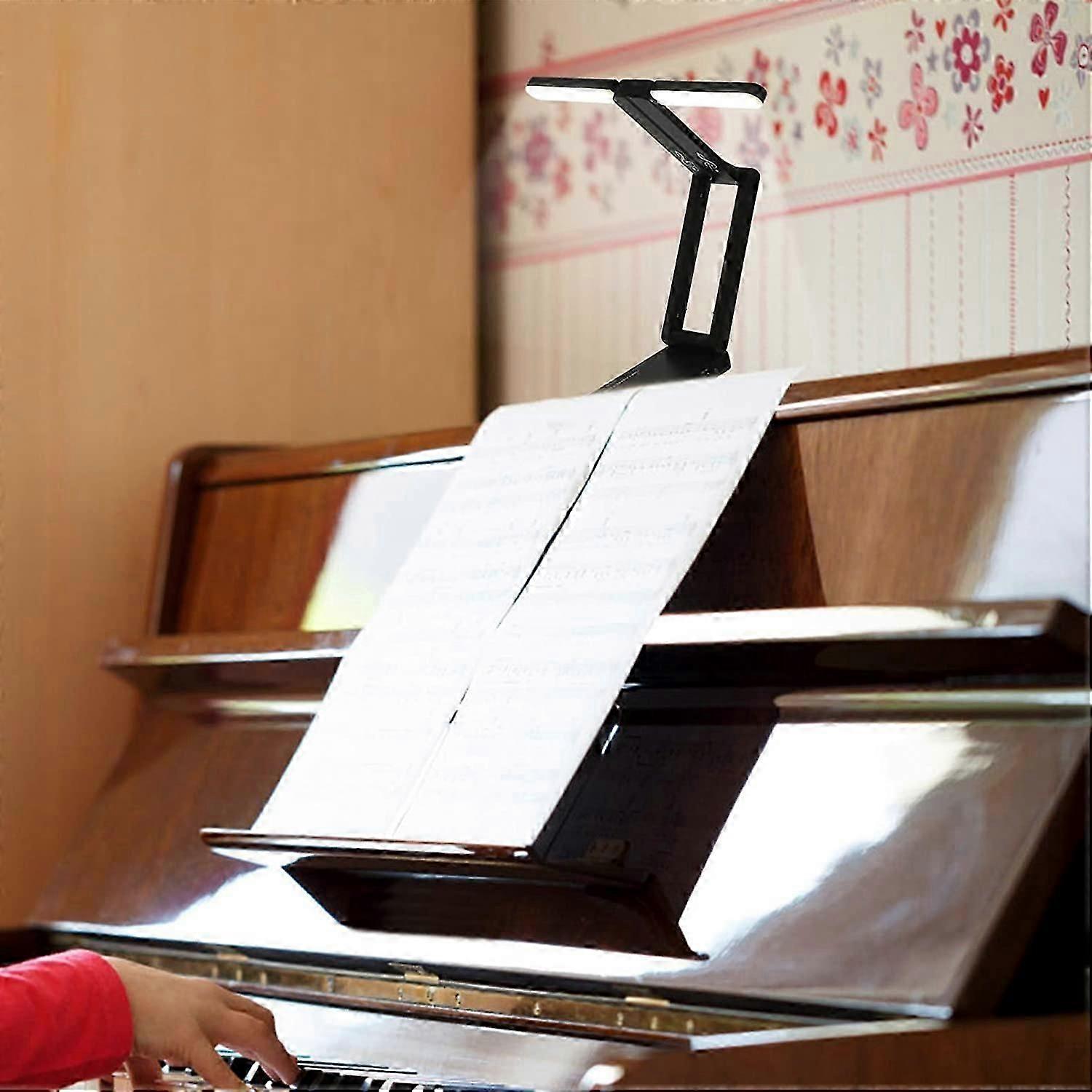 Clip On Music Stand Lights Επαναφορτιζόμενη λάμπα βιβλίων Πιάνο LED λαμπτήρα ανάγνωσης Ορχήστρα Dimmable φώτα γραφείου
