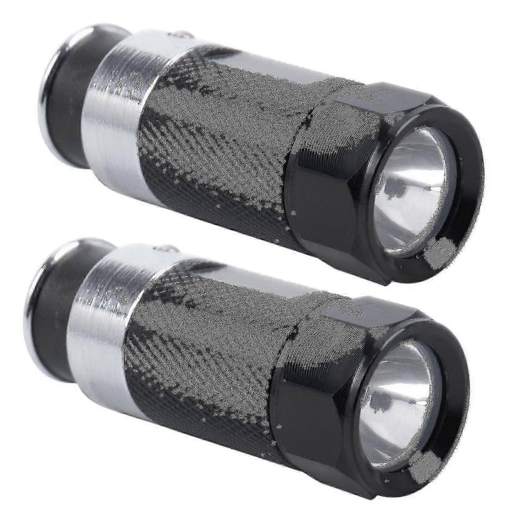 2pcs Mini LED Flashlights Car Cigarette Lighter Rechargeable LED Flashlight