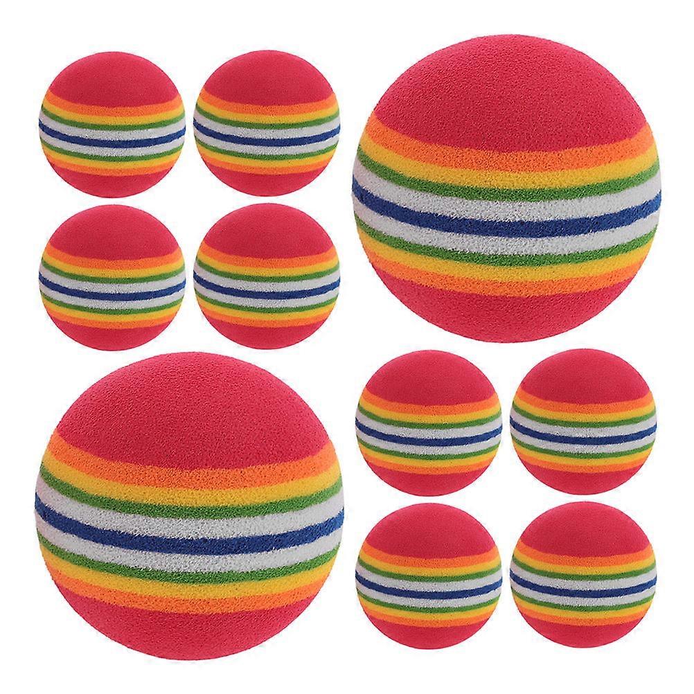 Rainbow Cat Toy Interactive Soft Eva Ball for Play 10Pcs Indoor Use