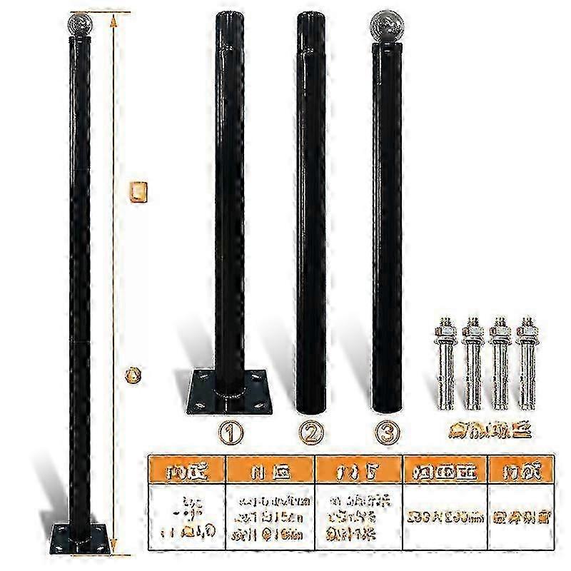 6 Meter Outdoor Galvanized Lamp Post Split Pole Garden SolarA