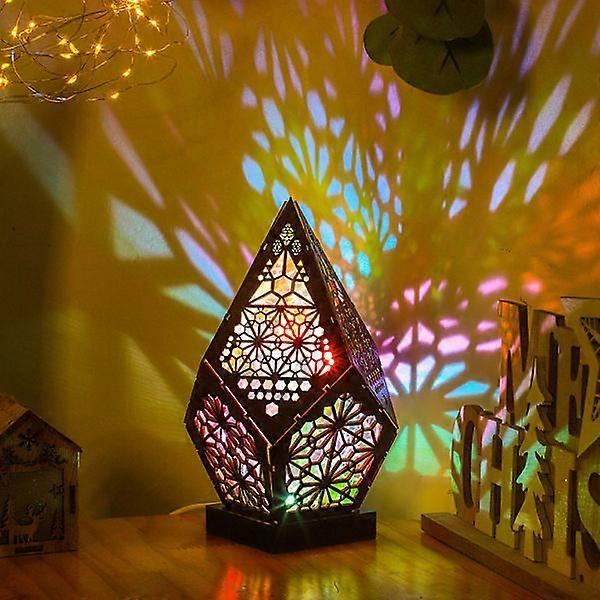 Bohemian Floor Projector Decorative Lamp with USB Charging, Vintage La
