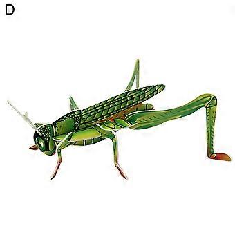 1set 3d Puzzle Problem-solving Ability Eco-friendly Paper Grasshopper Jigsaw Puzzle Toy For Indoor