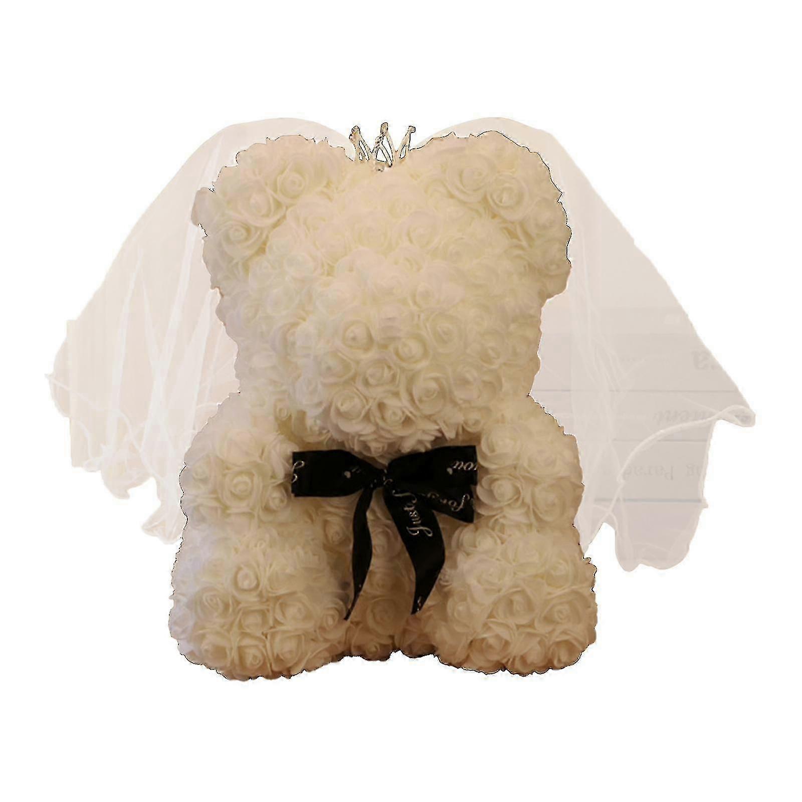 Artificial rose teddy bear, 25cm, durable and suitable for multiple occasions