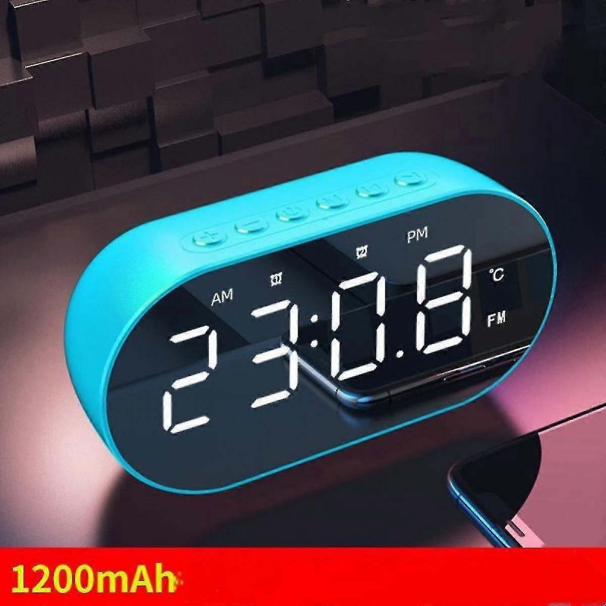 Small Alarm Clock Radio with USB Charger Battery Backup Nap Timer FM Auto-off for Bedside
