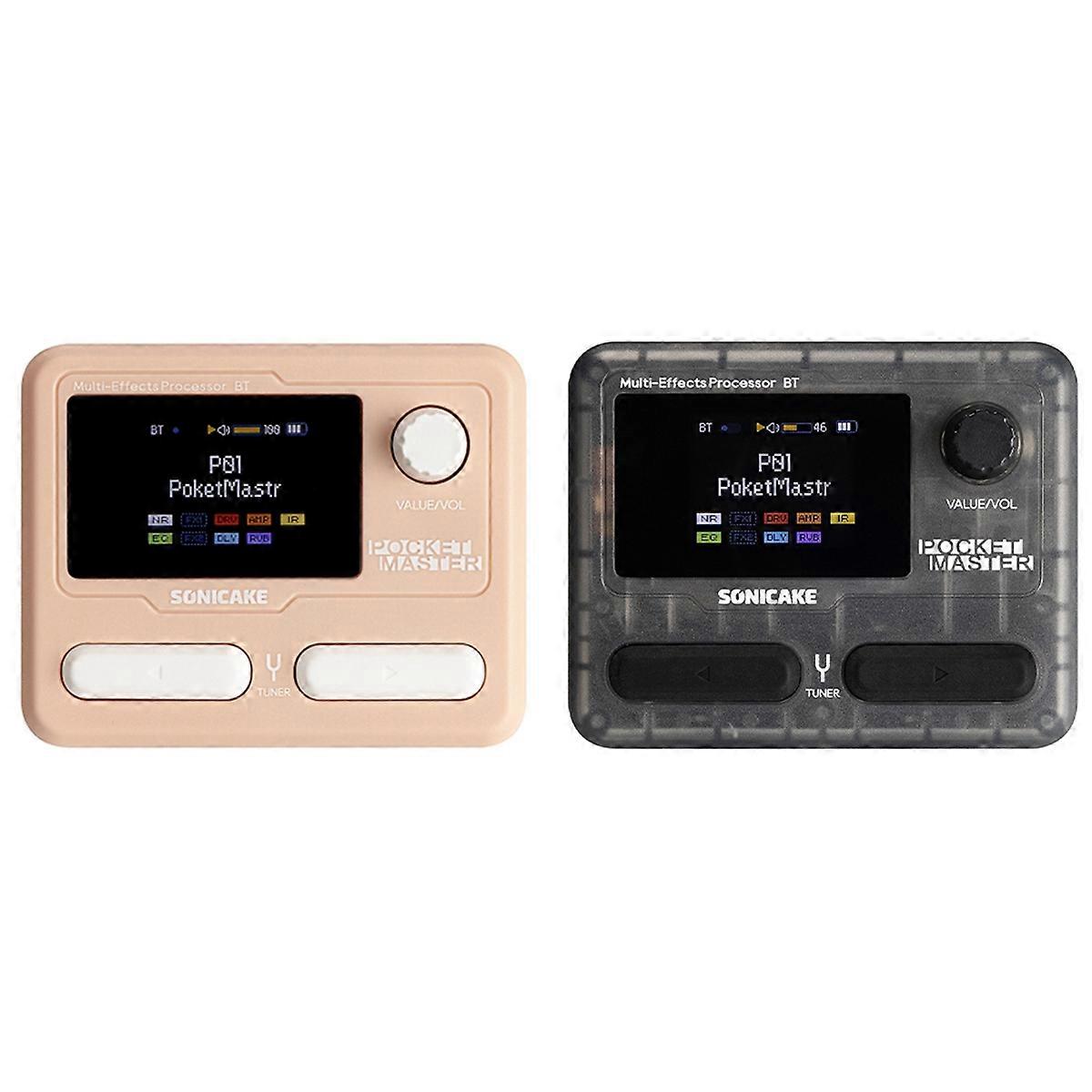 Pocket Master English Global Version Guitar Bass Amp 100+ Multi-Effects Pedal APP Control Rechargeable Translucent