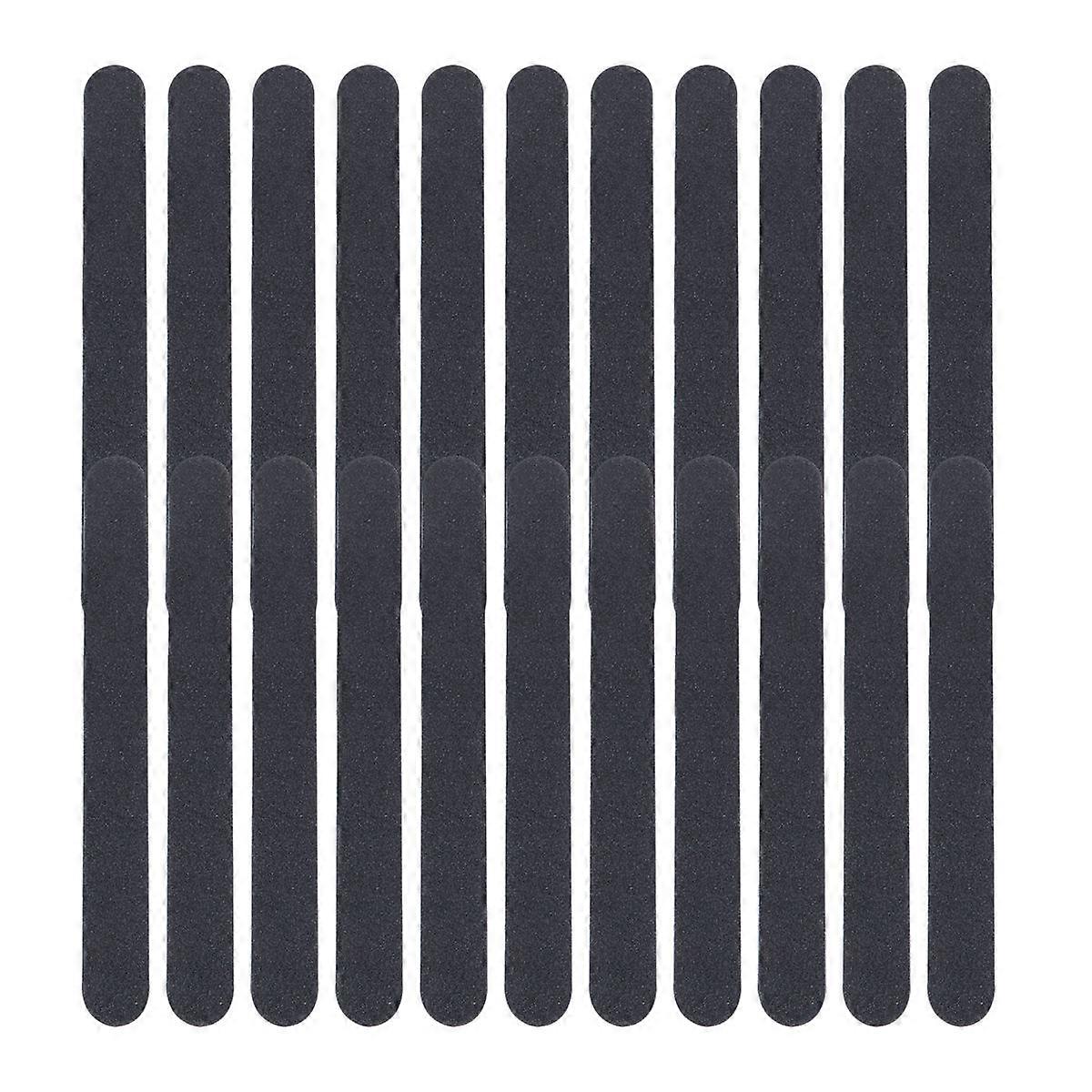 50Pcs EVA Nail File Nail Polishing Strip For Salon Use With Double Side Grinder In Black