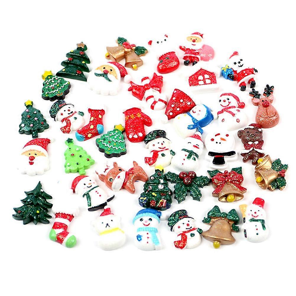 Phone Case Accessories Resin Christmas DIY Accessories for Decoration 50Pcs