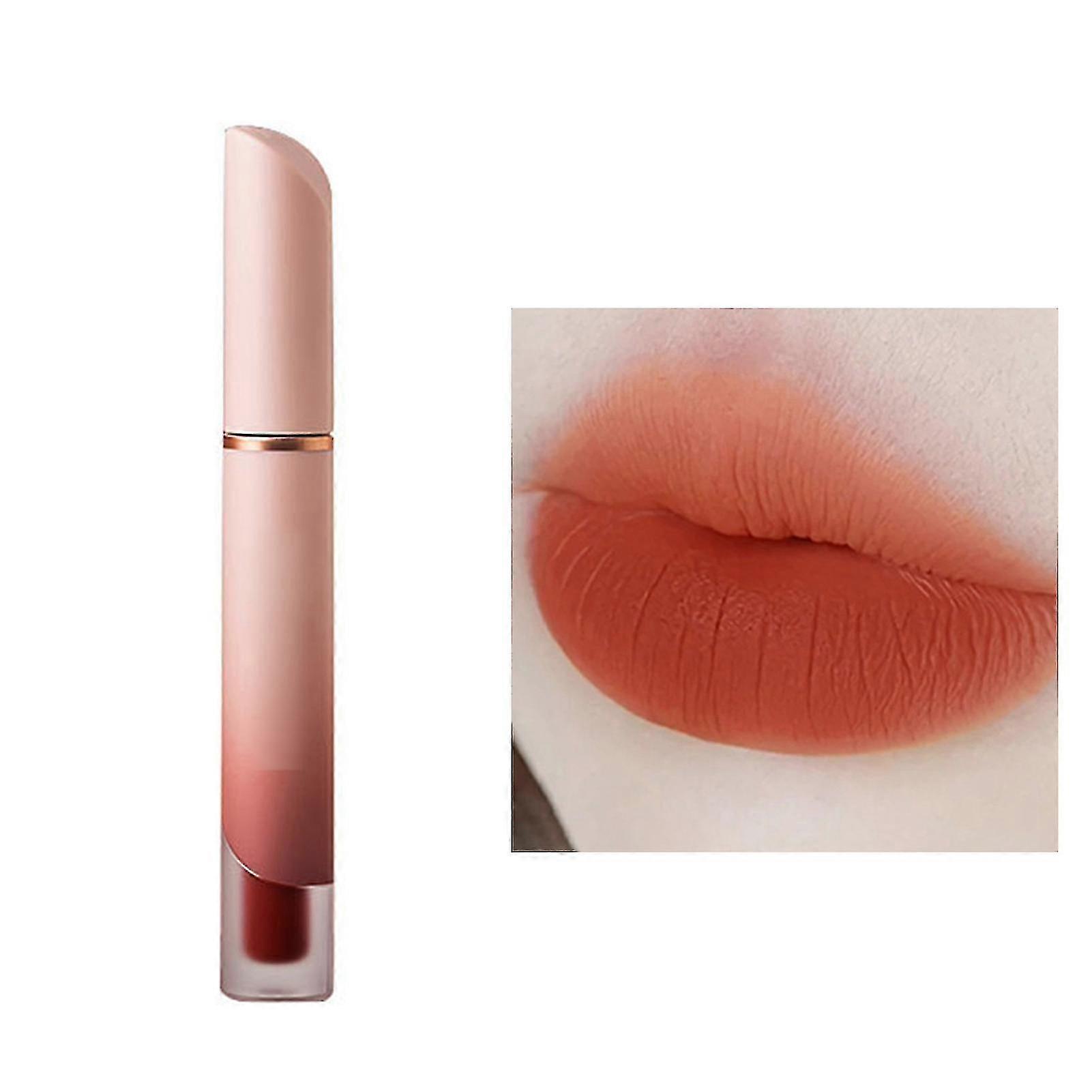 2.1g Lip Gloss Non-stick Matte Not Sticky Mild Texture Smooth High Saturation Easy To Coloring Velvet Matte Long Lasting Lip Gloss For Lady