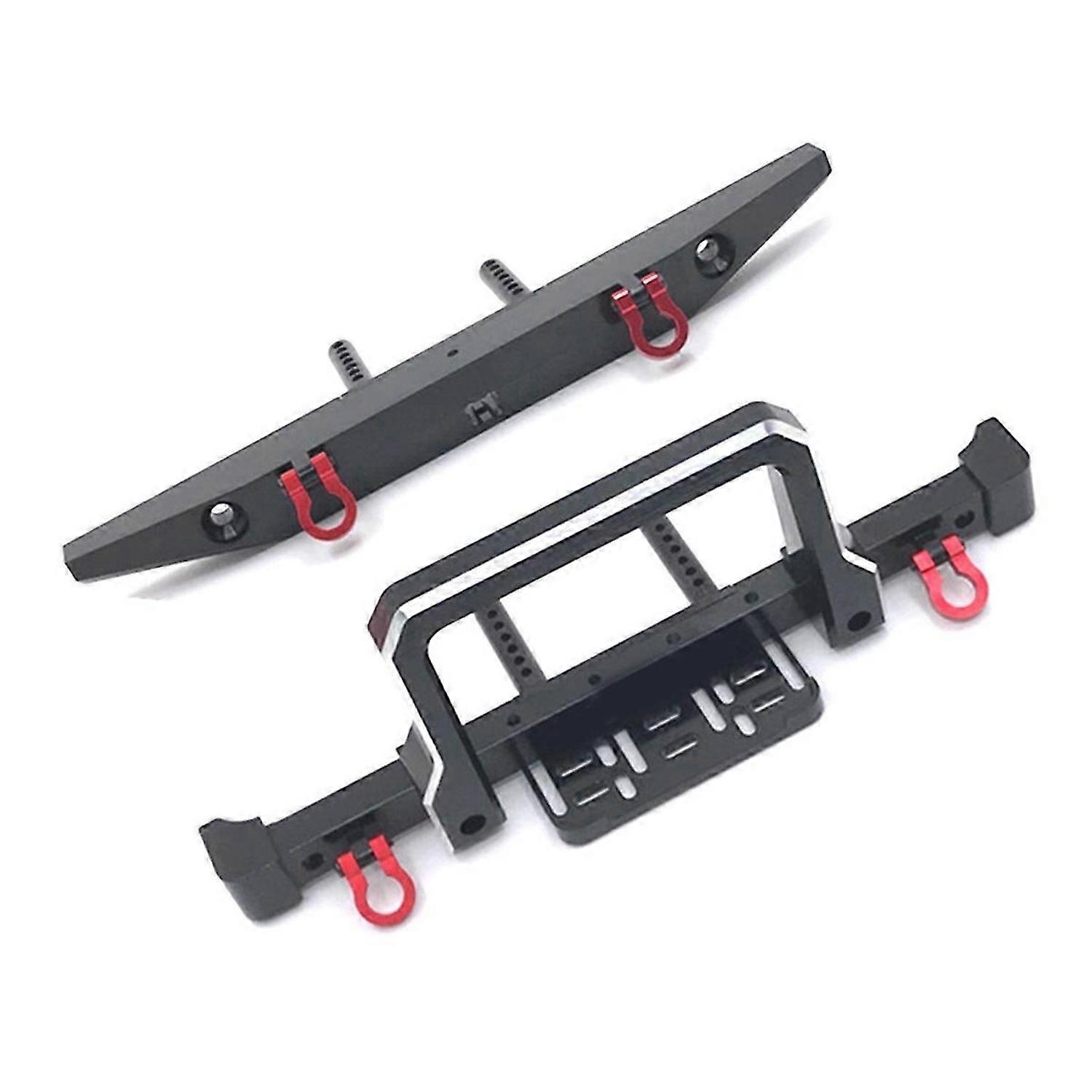 Metal Front Rear Bumper for 1/10 RC Crawler Car Black