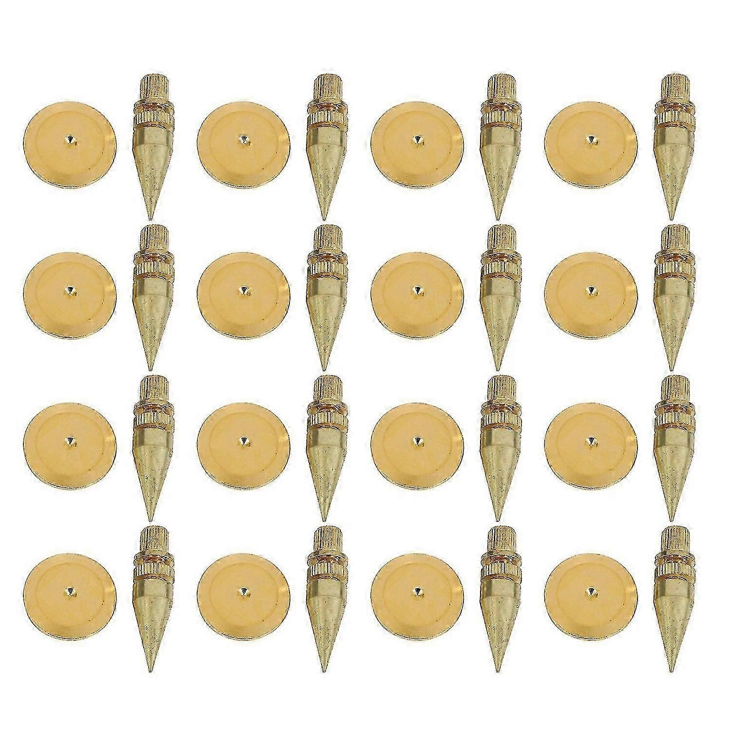 16 Pairs 6 x 36mm Copper Speaker Spike Isolation Stand + Base Pad Feet Mat Speaker Isolation Speaker