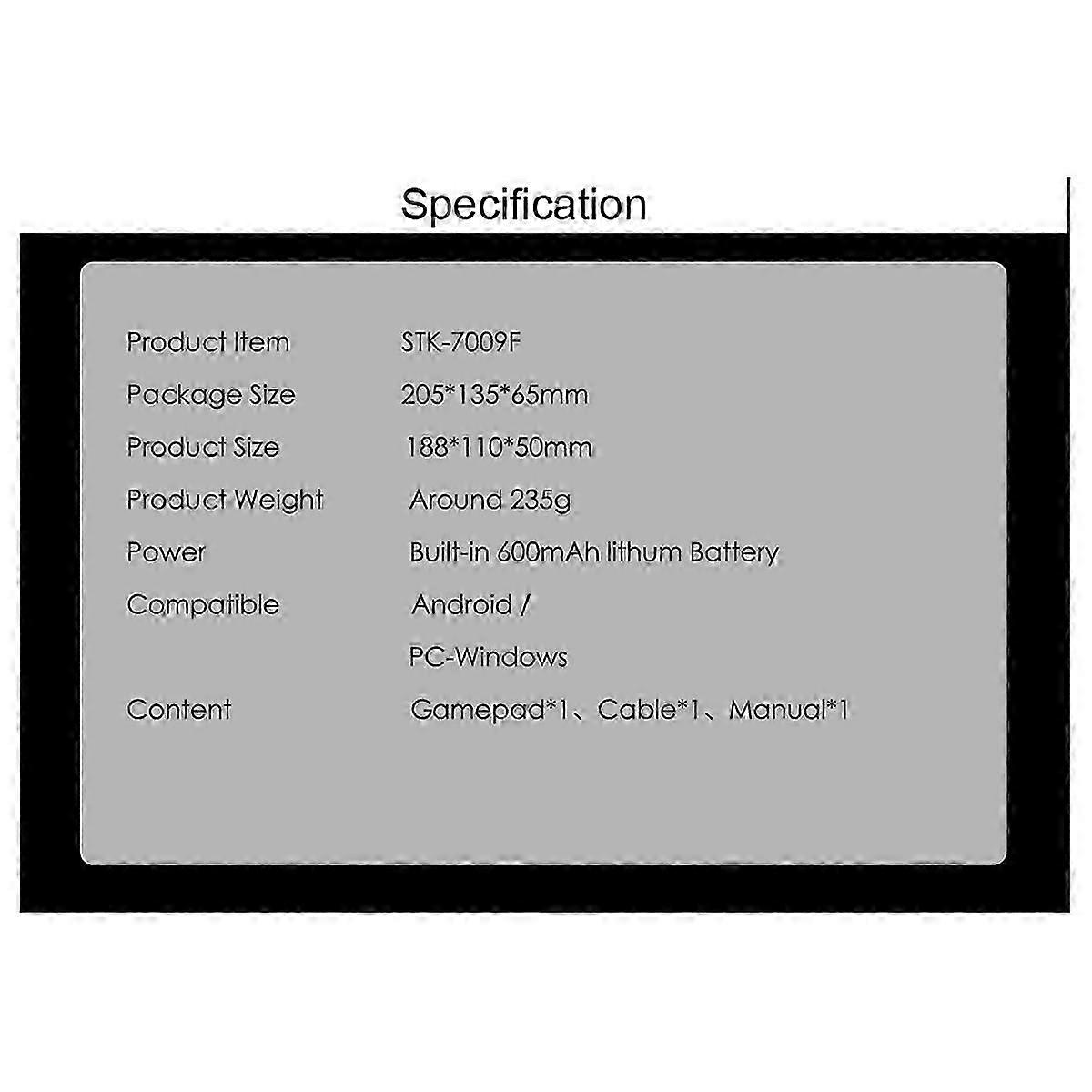 STK-7009F Mobile Game Controller for and Android with RGB Light,for Play PS Remote Play for Cloud a