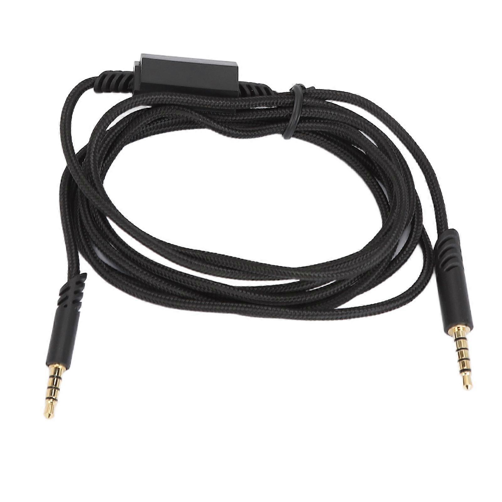Gaming Headset Sound Cable Headphones Replacement Cable with Silent Control Switch for Logitech for ASTRO A10 A40 A40 TR Black