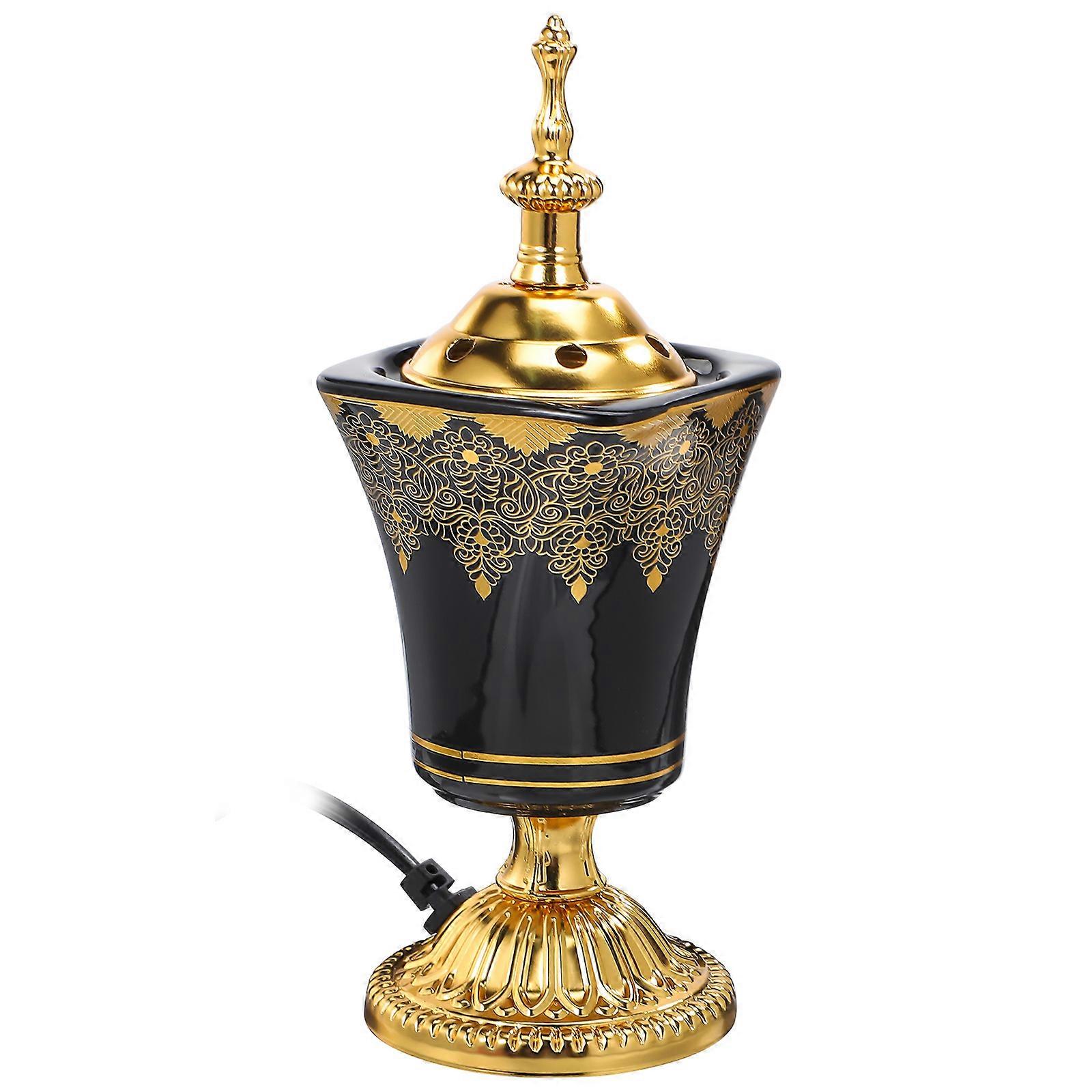 Electric Incense Burner Plug-in Table Centerpiece 2Pcs with Iron Ceramic