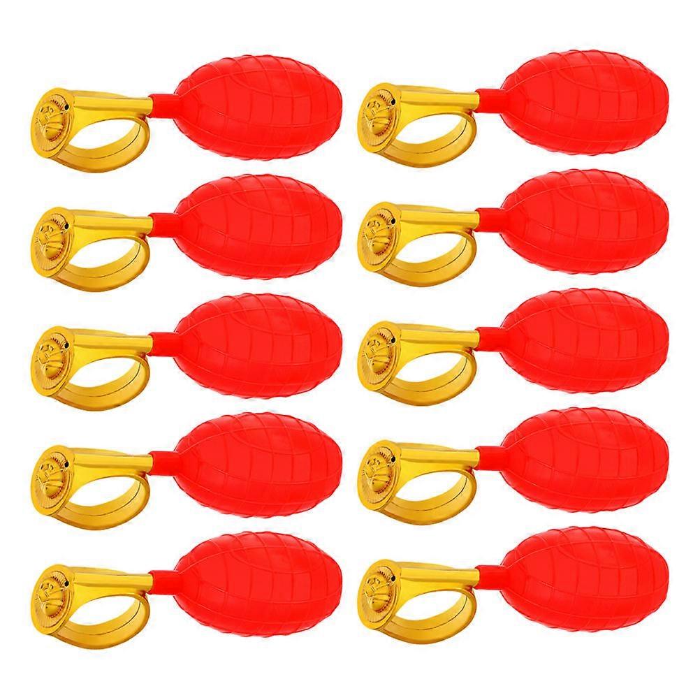 Red Water Spray Ring Toy Tricky Prank for Fun 48Pcs