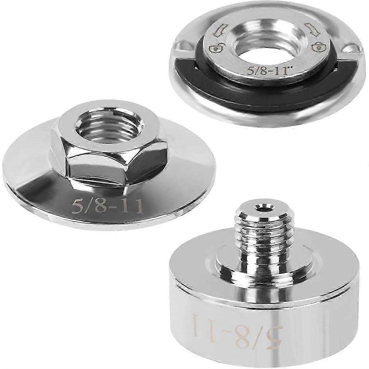 3-Piece X-Lock Adapter Set for 5/8" Thread Angle Grinder, Converts to Cutting Discs & Sanding Discs