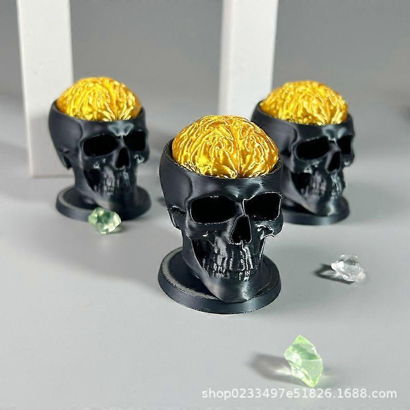 3d Printed Skull Sculpture Gothic Decor Desktop Display Model