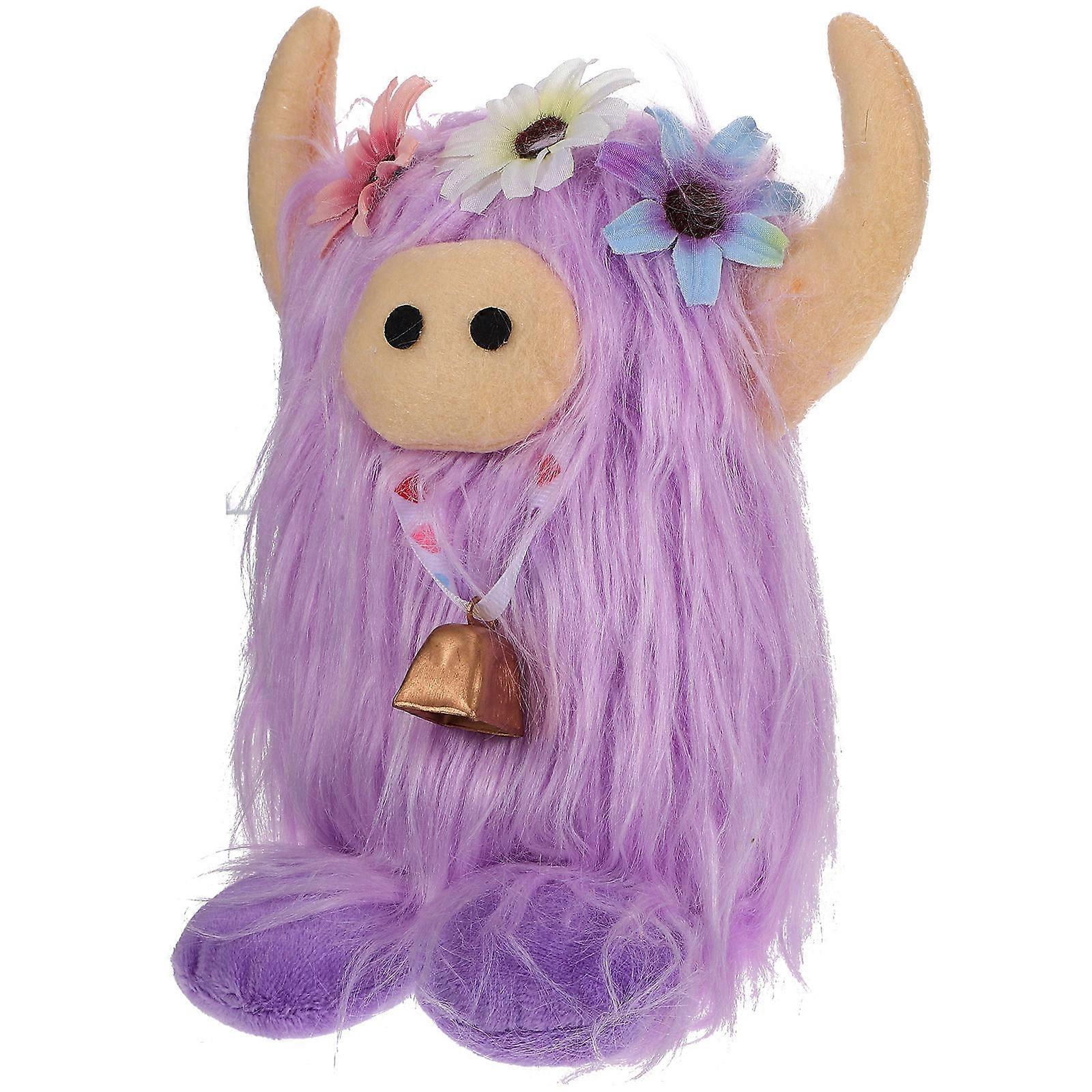 Lovely Cow Plush Doll For Living Room Decor And Comfortable Pillow Suitable For All Ages 19.5x7x23cm 1Set