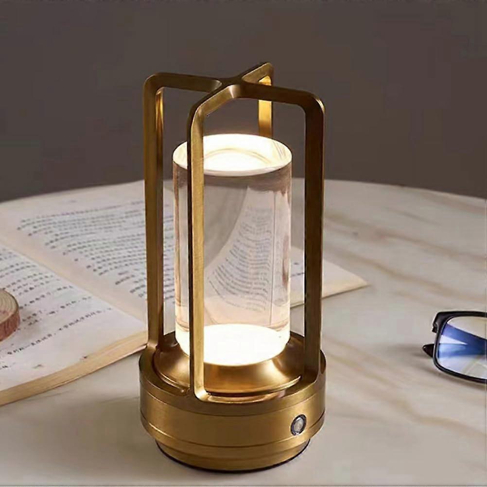 LED Rechargeable Table Lamp Cordless Dimmable Touch Table Lamp USB Rechargeable Crystal Lantern Indoor Outdoor