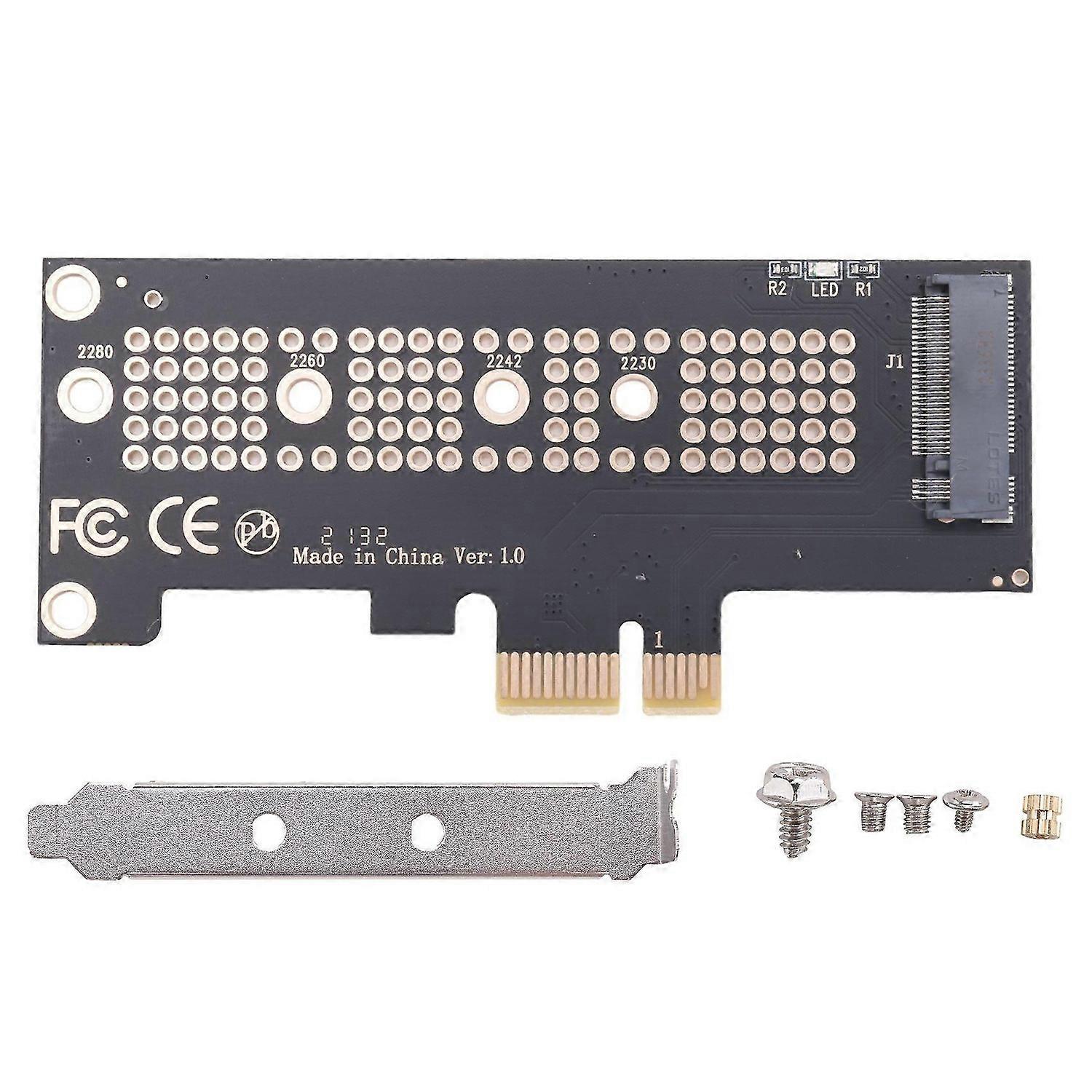 NVMe PCIe M.2 NGFF SSD to PCIe X1 Adapter Card Support 2230 2242 Size