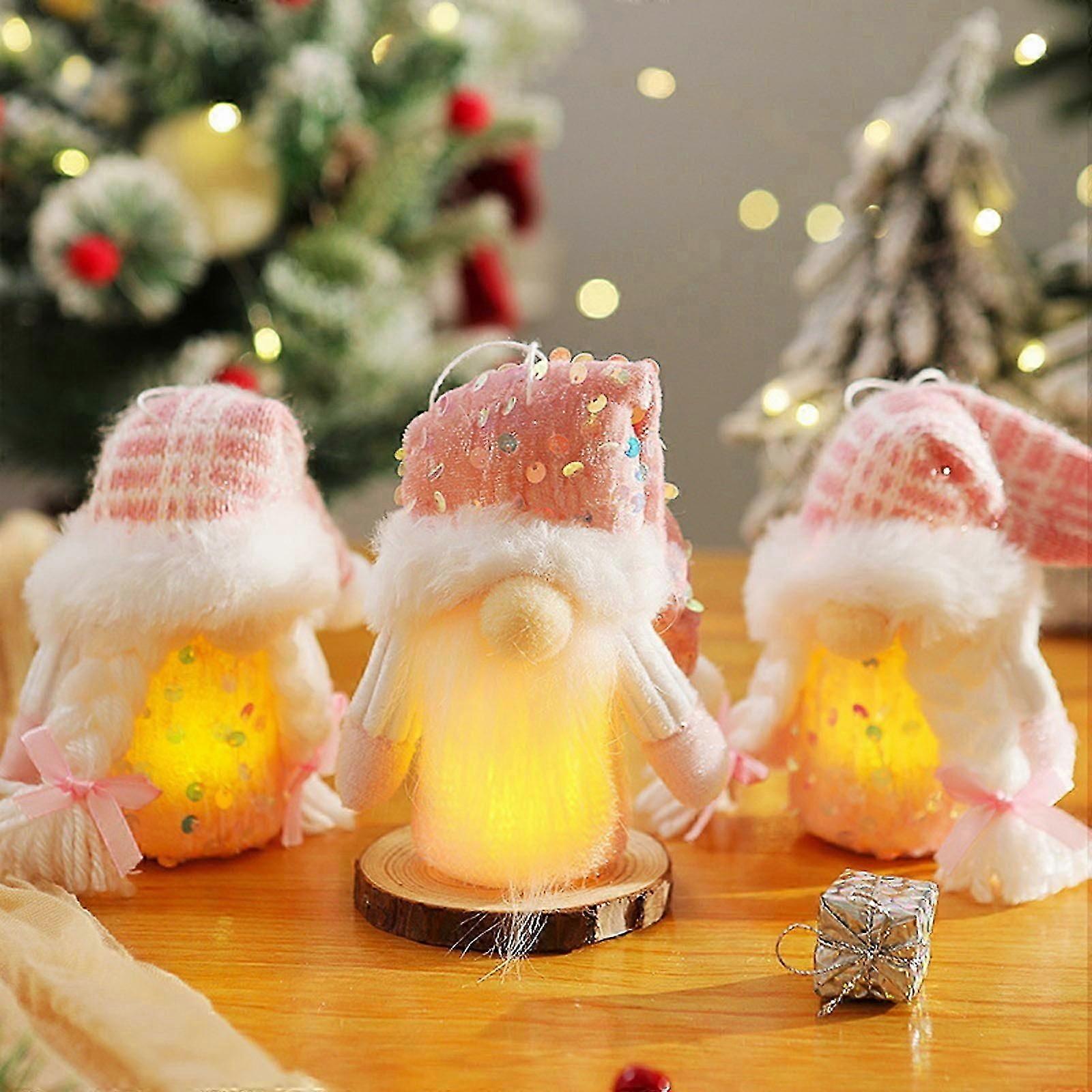 Christmas Gnomes Gift With Light Swedish Santa Gnomes Toy With Hat Christmas Decor At Night Christmas Decorations Gift Table Decor Soft