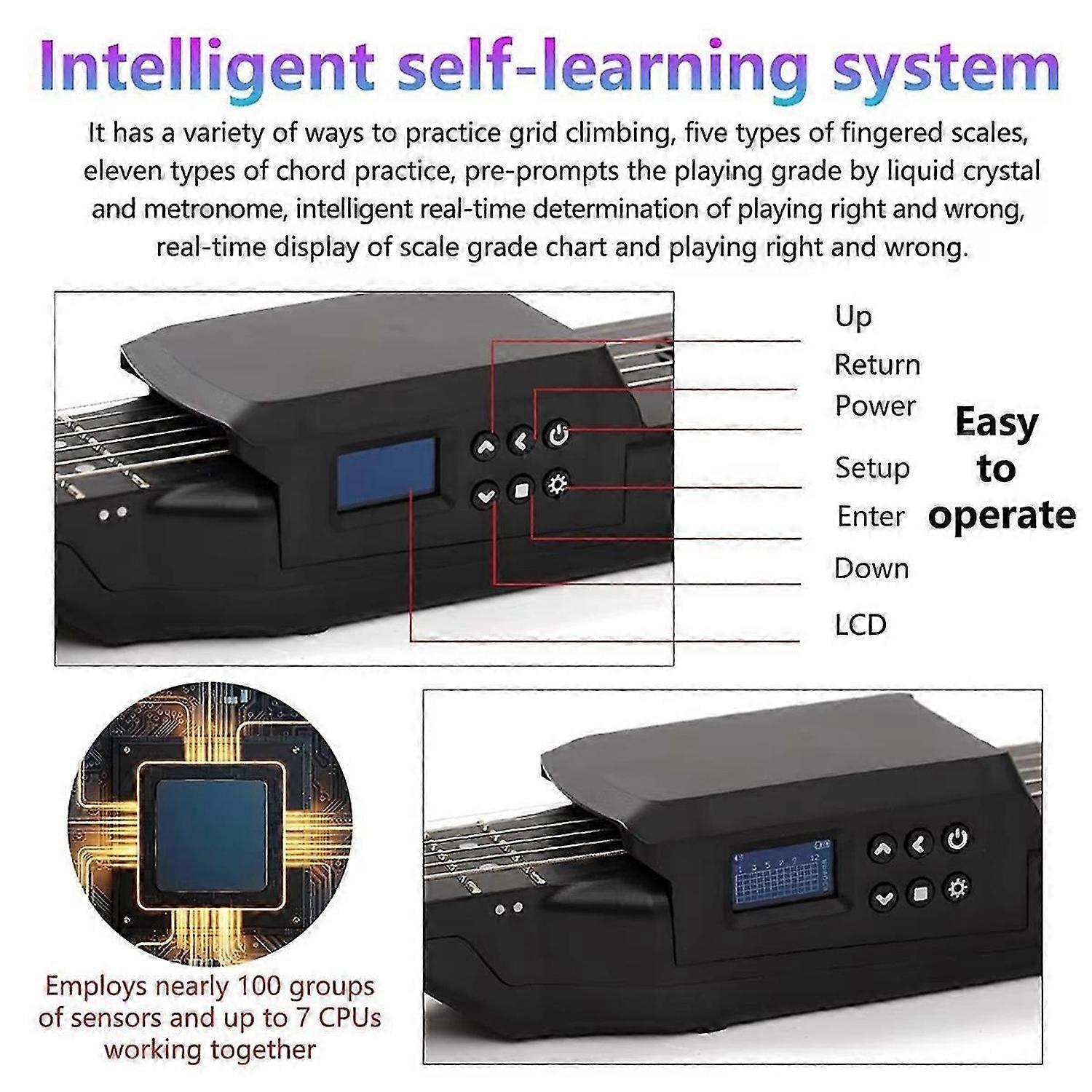 Smart Akustik E-Gitarre Bluetooth Tragbare Seginner Silent Practice Anfänger Reisegitarre 7/1
