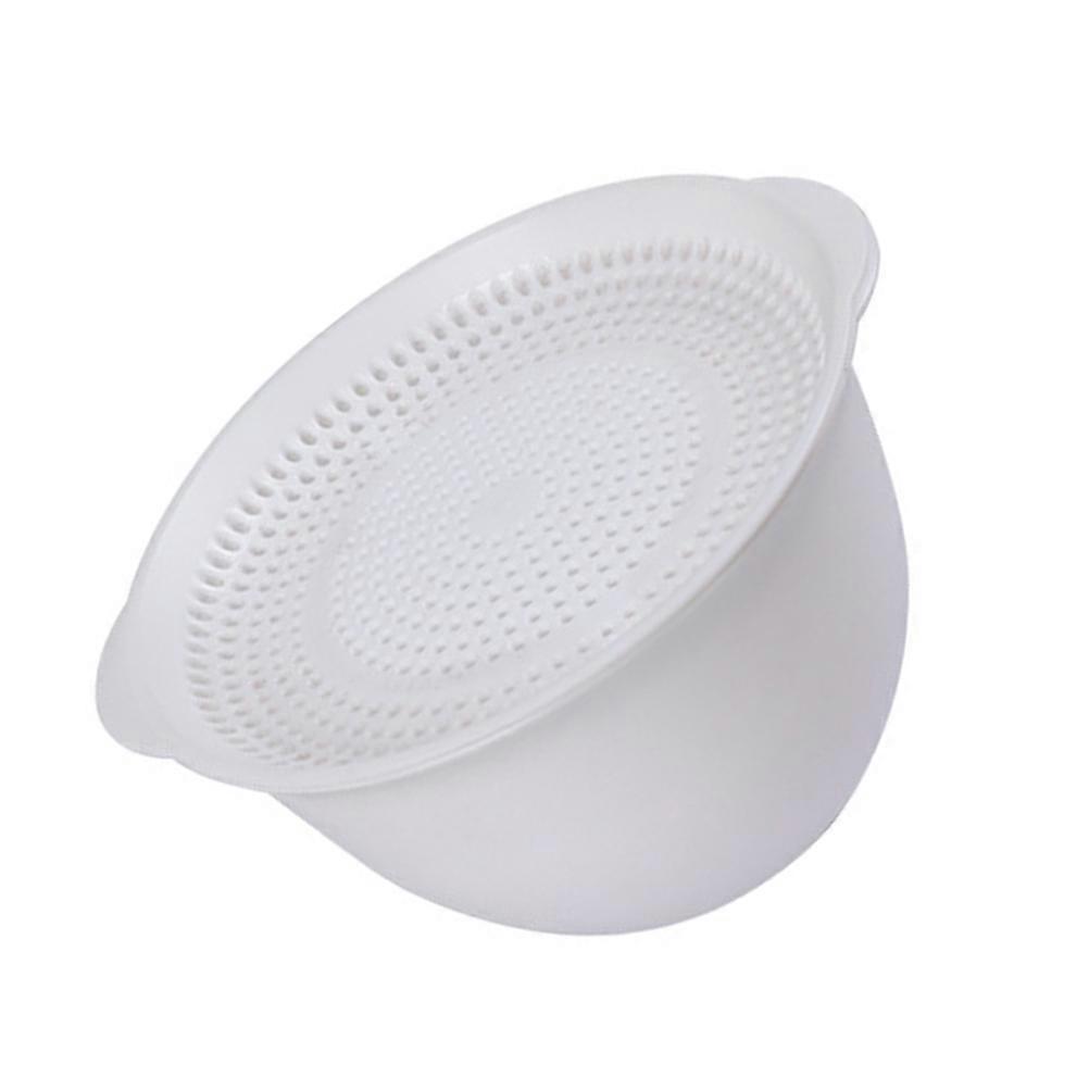 Microwave Bowl Water Draining Bowl for Storage Use White