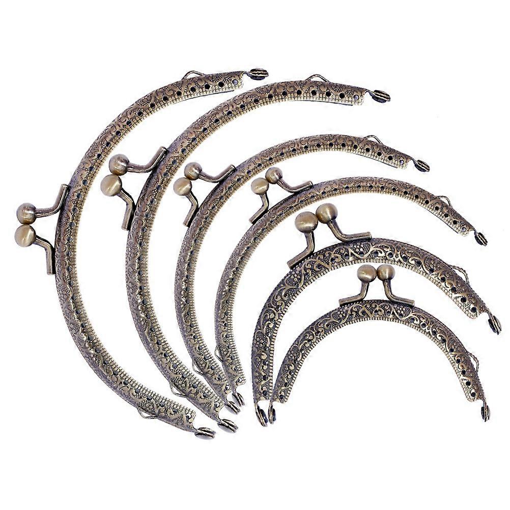 Purse Frame Metal Clasp Lock for Bag Making Dark Brown Semicircular Arch