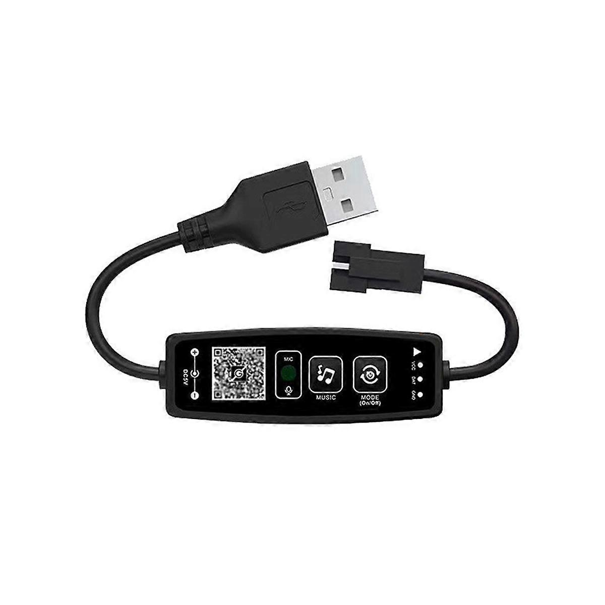 LED Controller Bluetooth Music 28Keys Remote Control, USB 5V