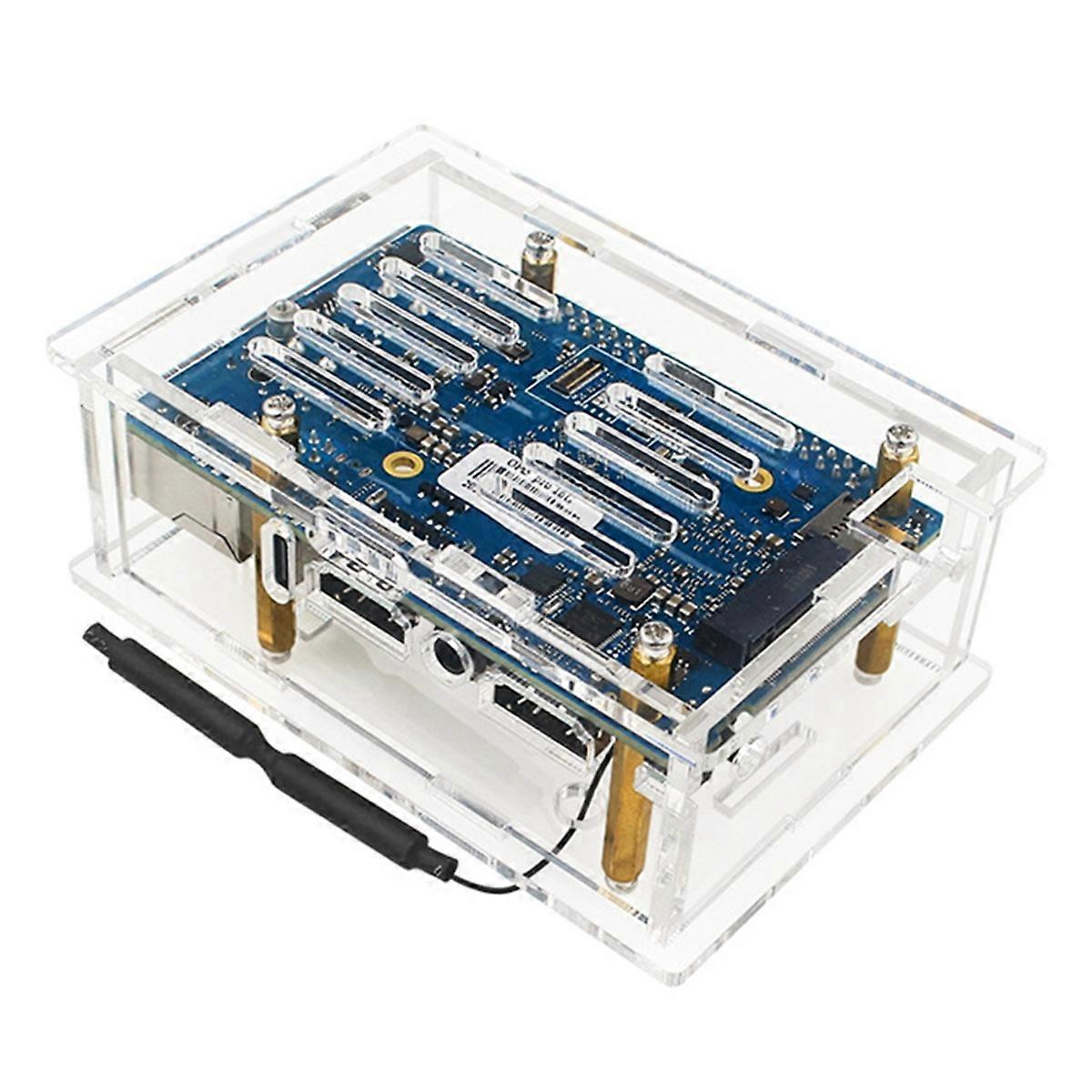 For OrangePi 5Pro Acrylic Case With Antenna