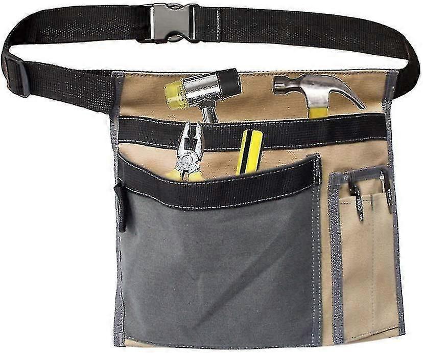 Tool Belt Bag, 12oz Multipurpose Canvas Waist Tool Bag With Adjustable Belt Clip For Workshop Storage/woodworking