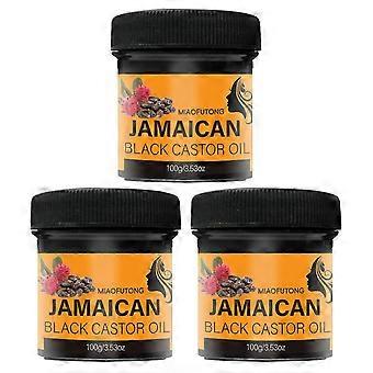 Creme de Cabelo com Óleo de Rícino Preto Jamaicano Nutrição Profunda para Controle de Frizz e Crescimento do Cabelo, Reparação de Cabelos Secos e Danificados