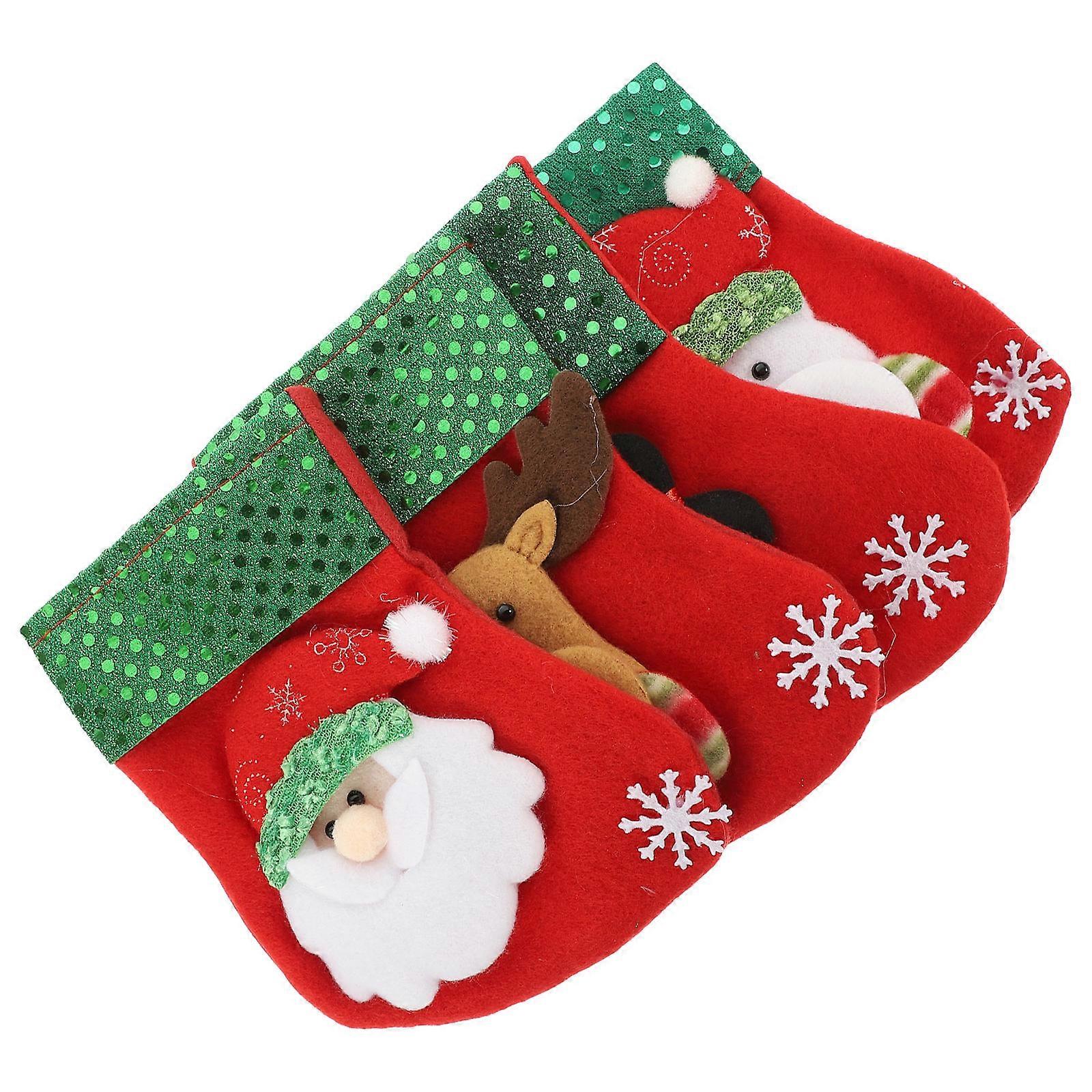 Christmas Tree Decorations Nonwoven Christmas Stocking for Storage 16Pcs