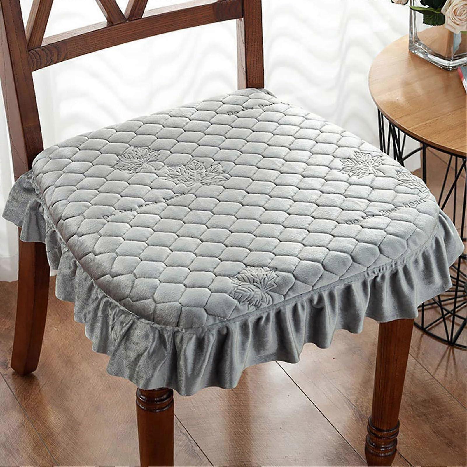 Chair Cushions Soft Chair Pads With Ties NonSlip 43x45 CM For Garden, Computer, Office, Dining Chairs